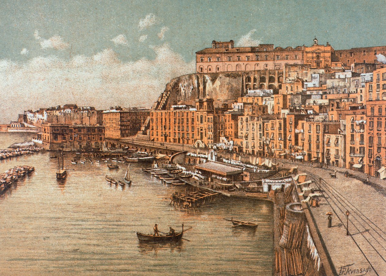 Saint Lucia kerület Nápolyban alkotó: Francesco Aversano