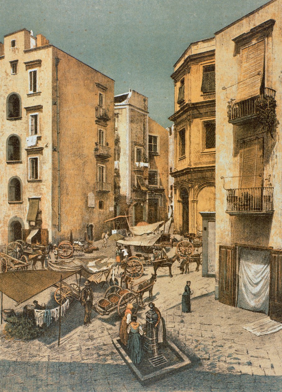 Kilátás az Almo térre, Nápolyban alkotó: Francesco Aversano