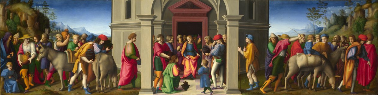 József fogadja testvéreit, 1515 körül. alkotó: Francesco Bacchiacca