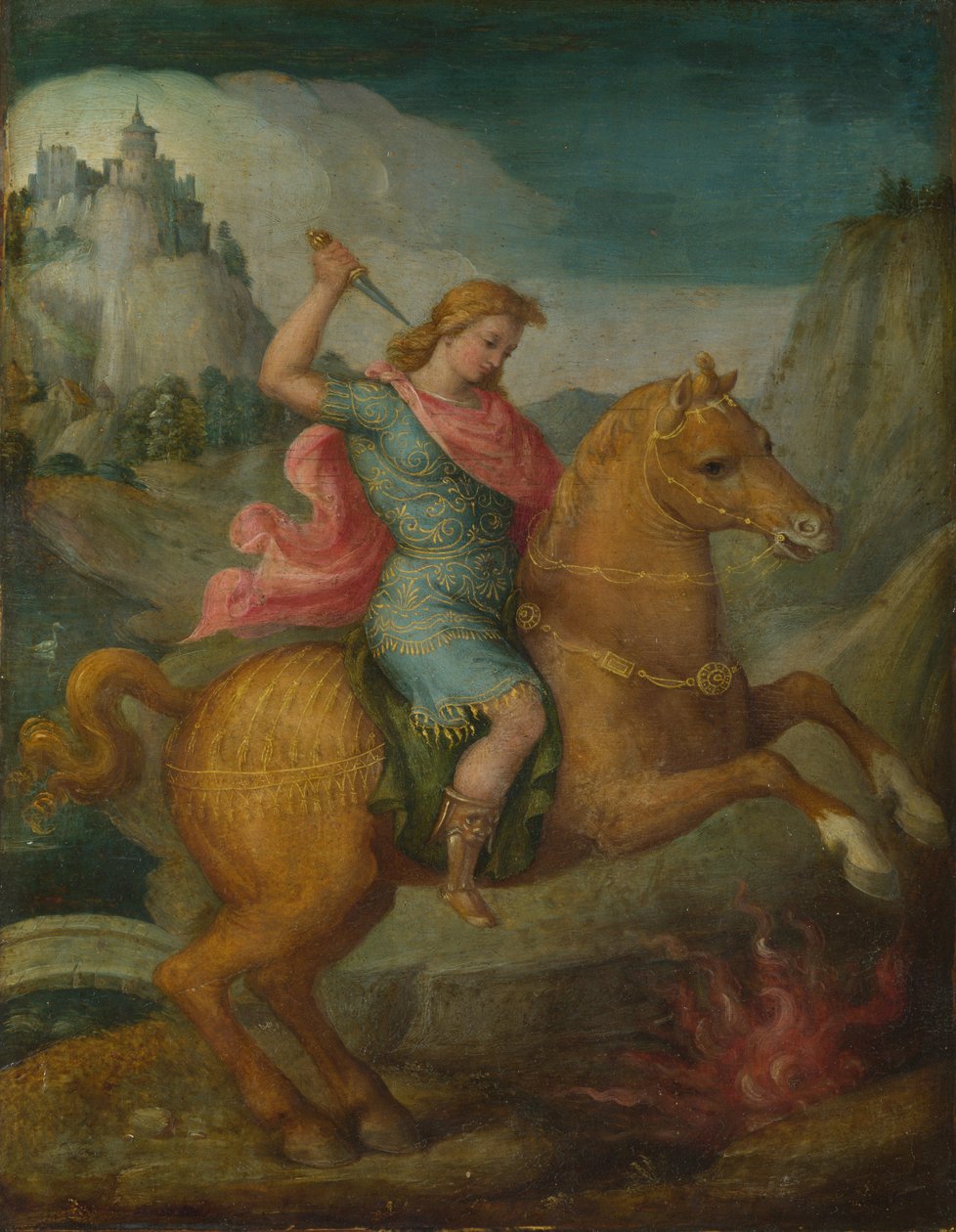Marcus Curtius, 1525 körül alkotó: Francesco Ubertini Bacchiacca
