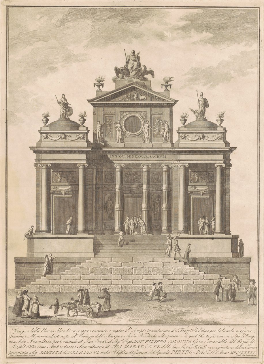 The Prima Macchina for the Chinea of 1785: The Temple of Jupiter Begun by Tarquinius Priscus with the Marvel of Accius Naevius   1250232   hu       hungarian Successfully Translated  Original: Ulykkelige hændelser nr. 7 Translat: Ulykkelige hændelser nr. 7 alkotó: Francesco Barbazza, after Giuseppe Palazzi