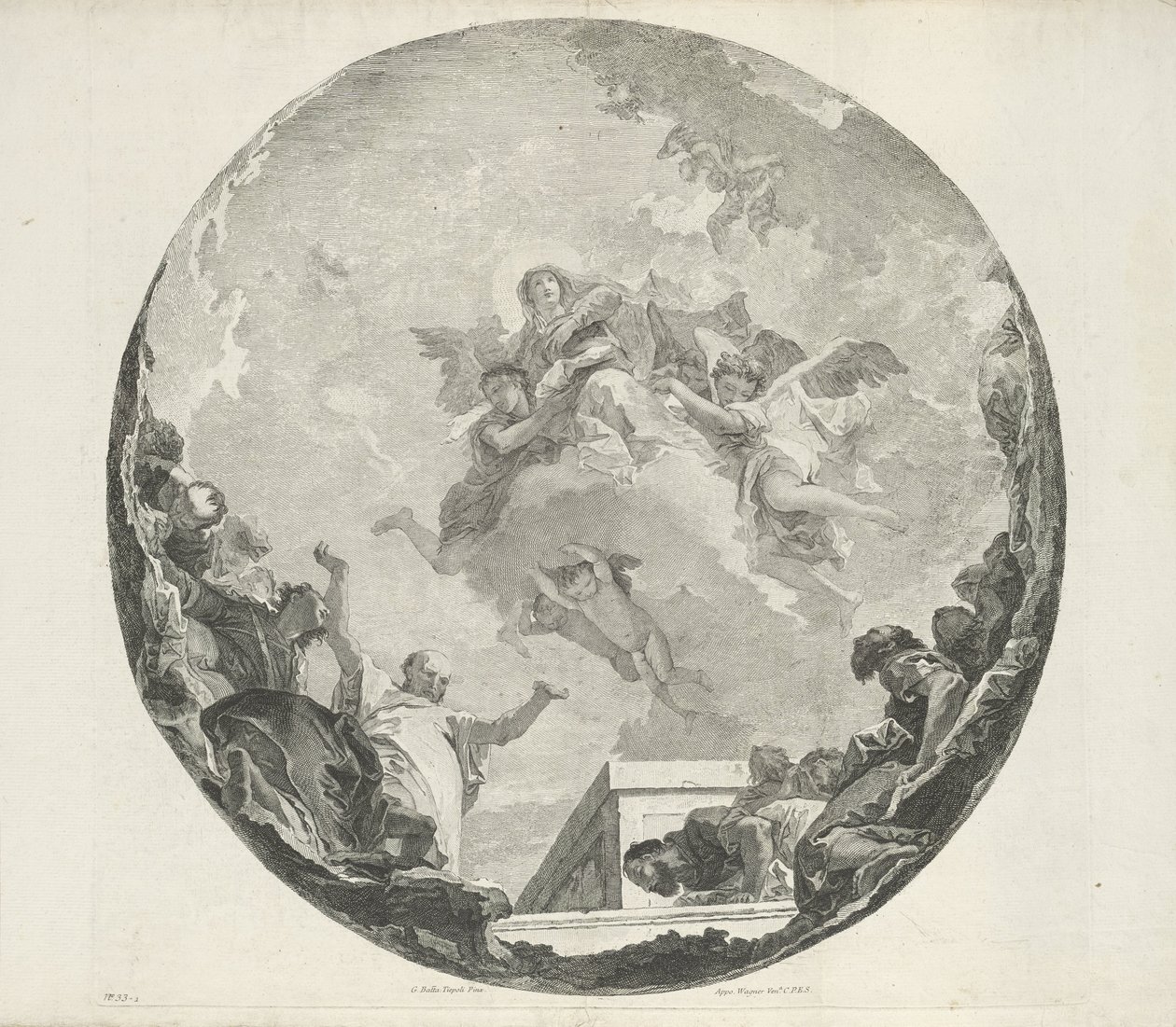 Mária mennybemenetele alkotó: Francesco Bartolozzi (attributed to)