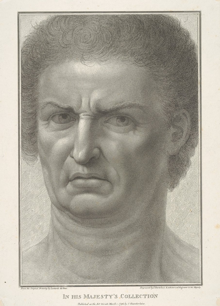 Férfiarc, elölnézet alkotó: Francesco Bartolozzi
