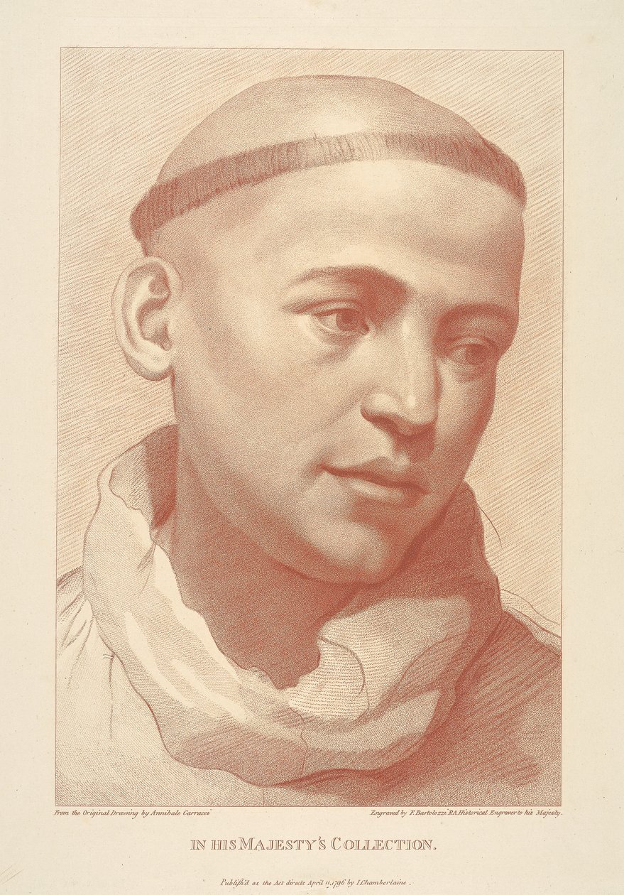 Egy szerzetes feje alkotó: Francesco Bartolozzi