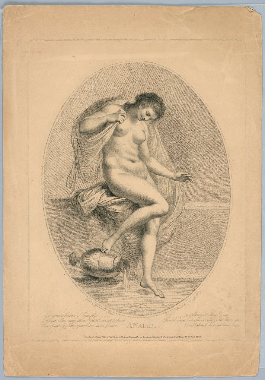 Naiad (fürdőbe lépő nő) alkotó: Francesco Bartolozzi