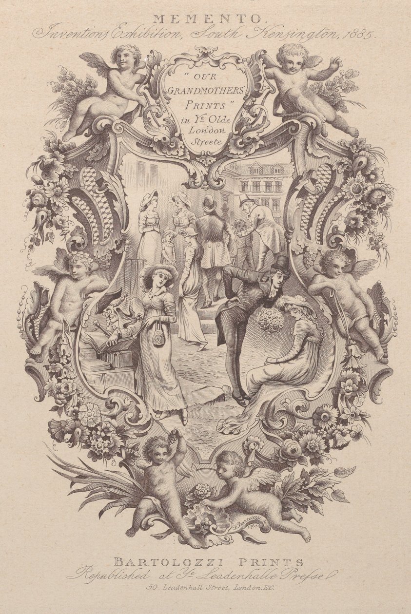 Advertisement for Memento, Inventions Exhibition, South Kensington, 1885, ca. 1885. alkotó: Francesco Bartolozzi