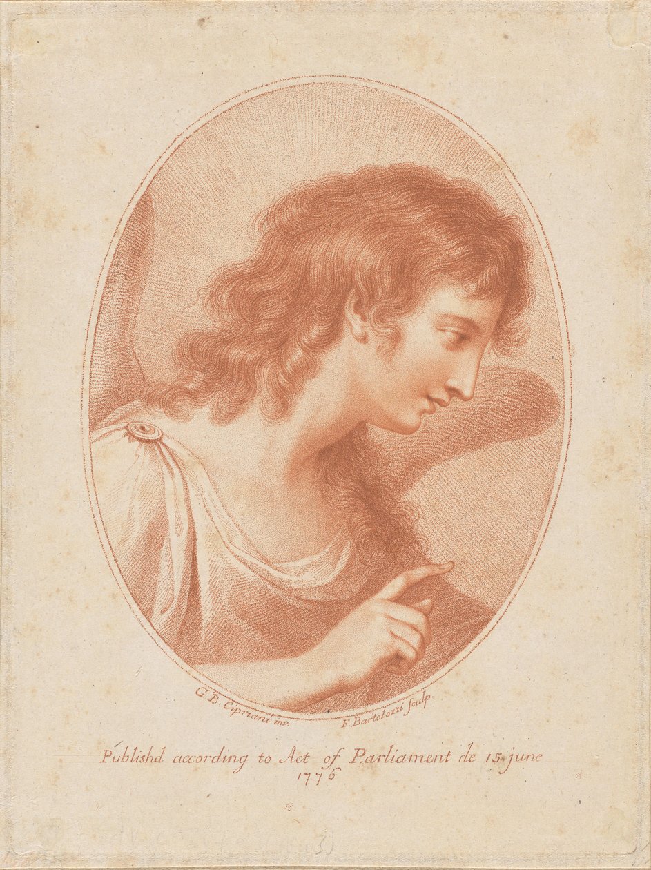 Gesztikuláló angyal alkotó: Francesco Bartolozzi