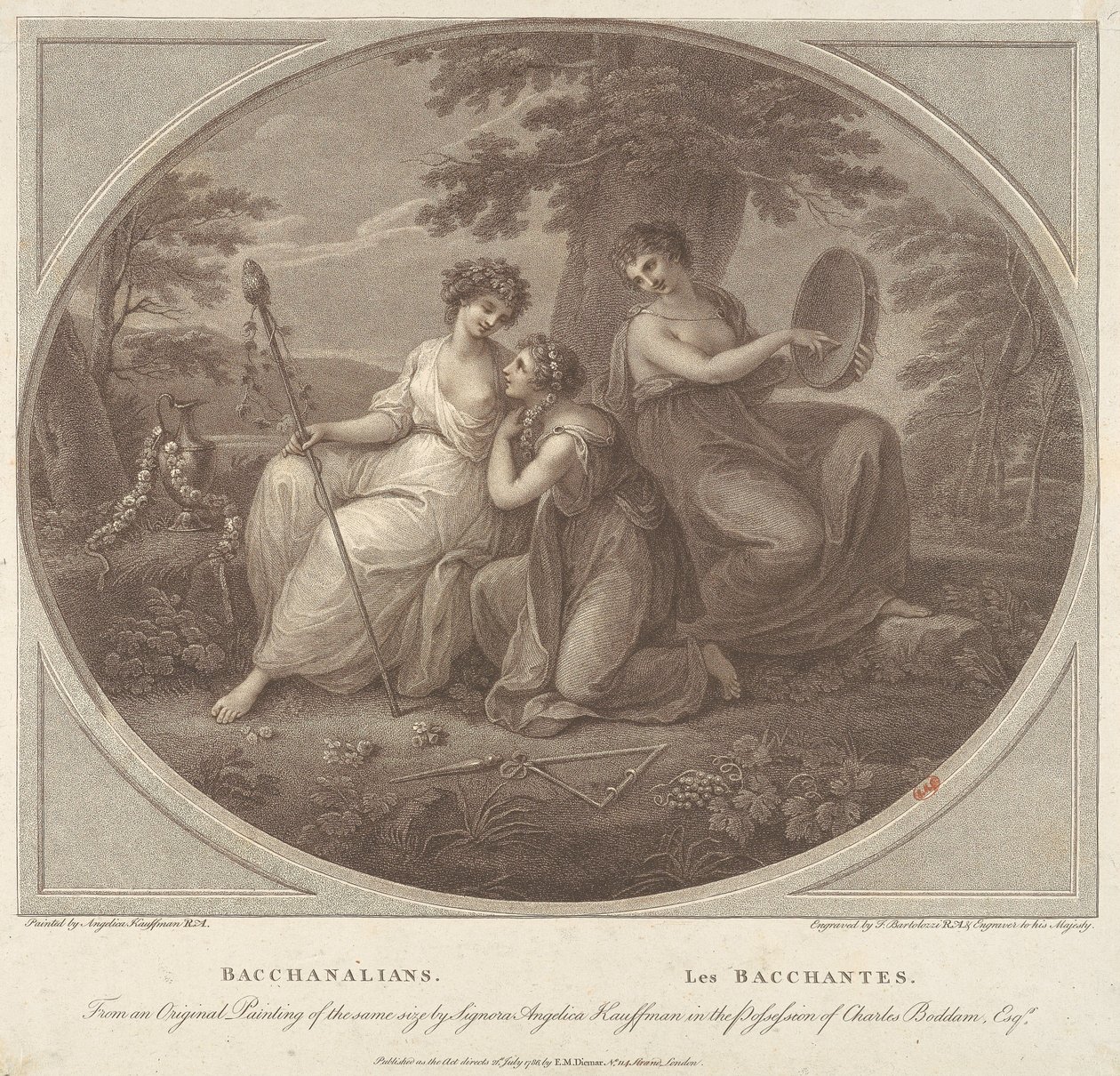 Bakkhanáliák alkotó: Francesco Bartolozzi