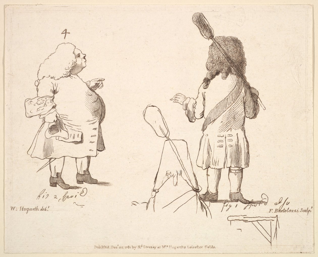 Lord Melcombe és Lord Winchelsea karikatúrái, 1781. december 22. alkotó: Francesco Bartolozzi