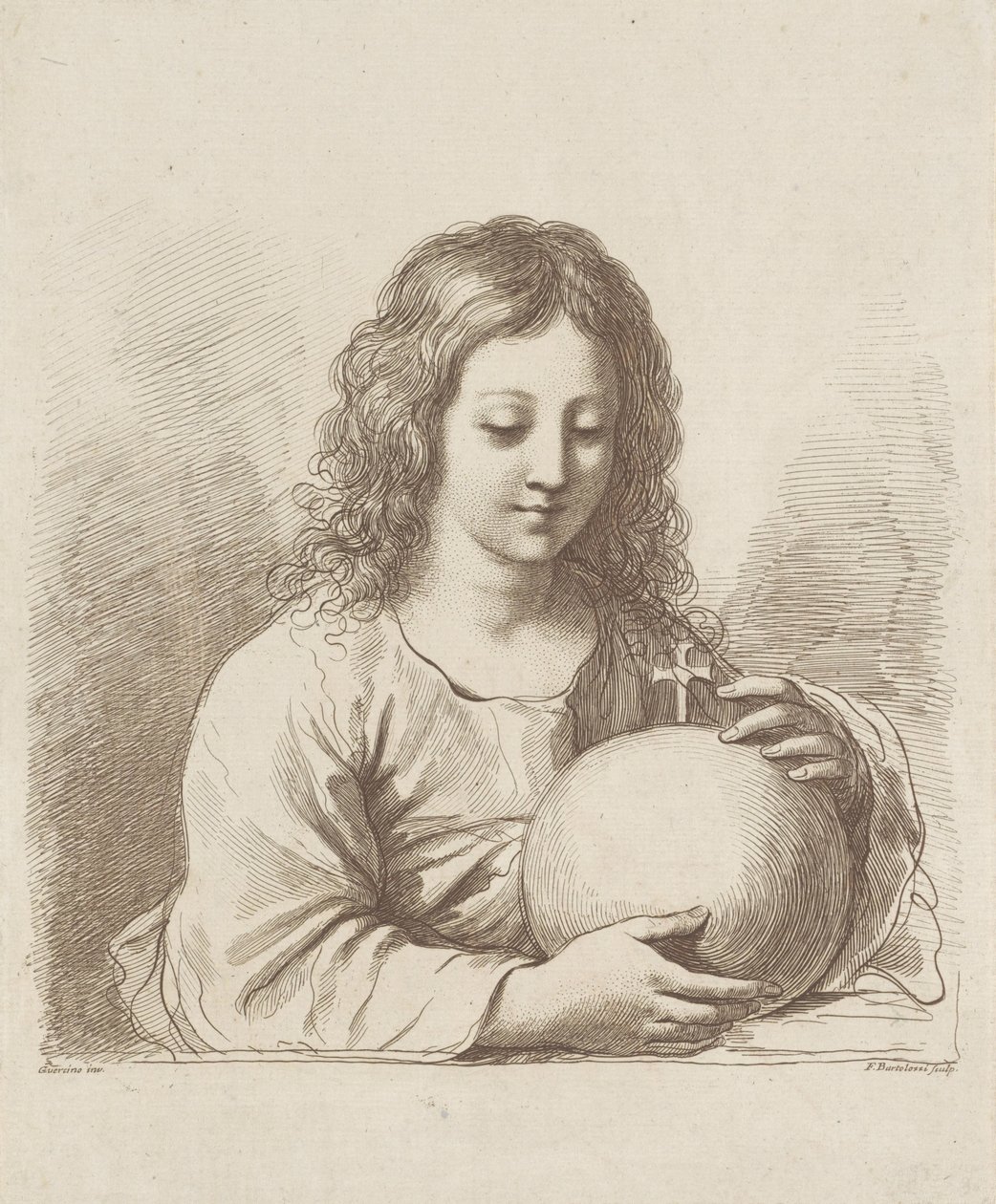 Krisztus földgömbbel alkotó: Francesco Bartolozzi