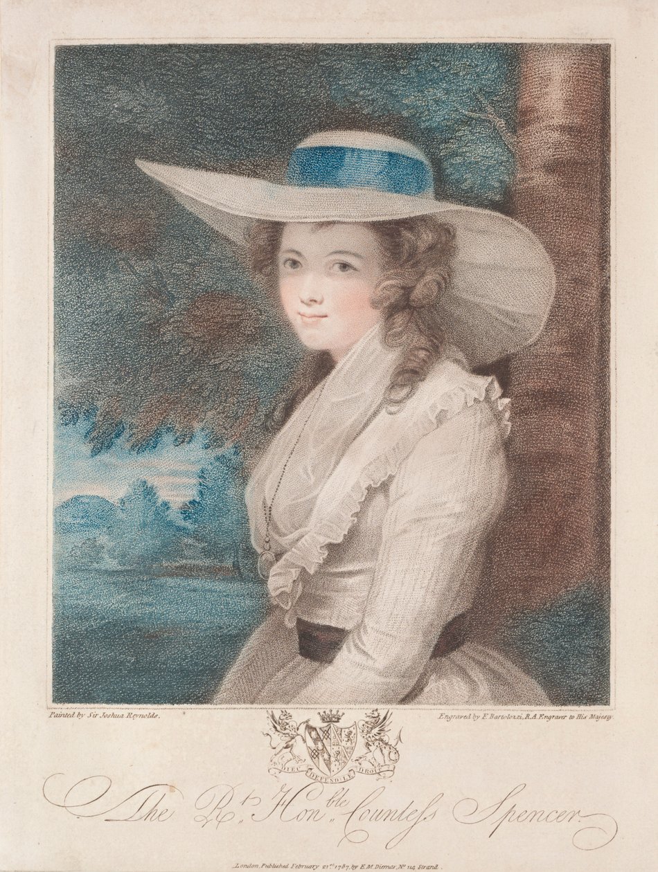 Spencer grófnő, 1787. alkotó: Francesco Bartolozzi