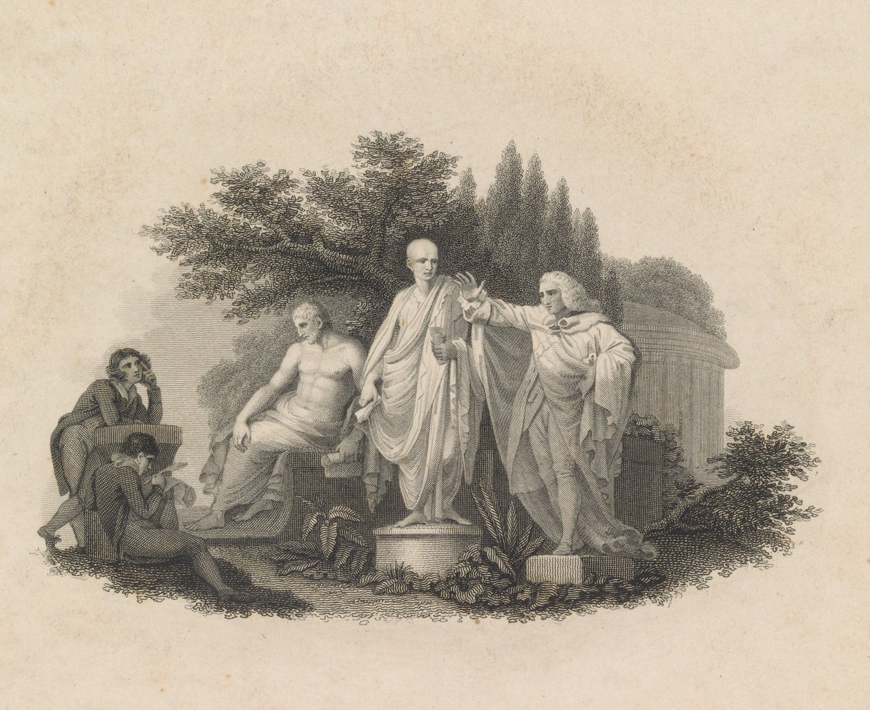 Demosthenes, Cicero és William Pitt, Chatham grófja, 1750-1815. alkotó: Francesco Bartolozzi