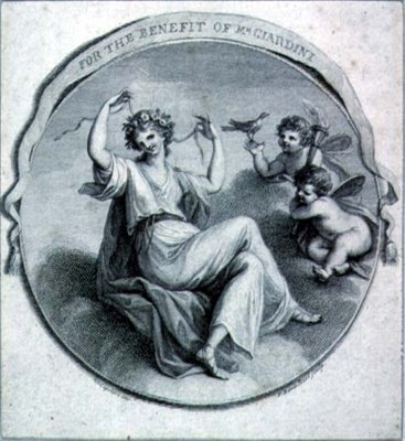 Tervezés egy juttatáskártyához alkotó: Francesco Bartolozzi