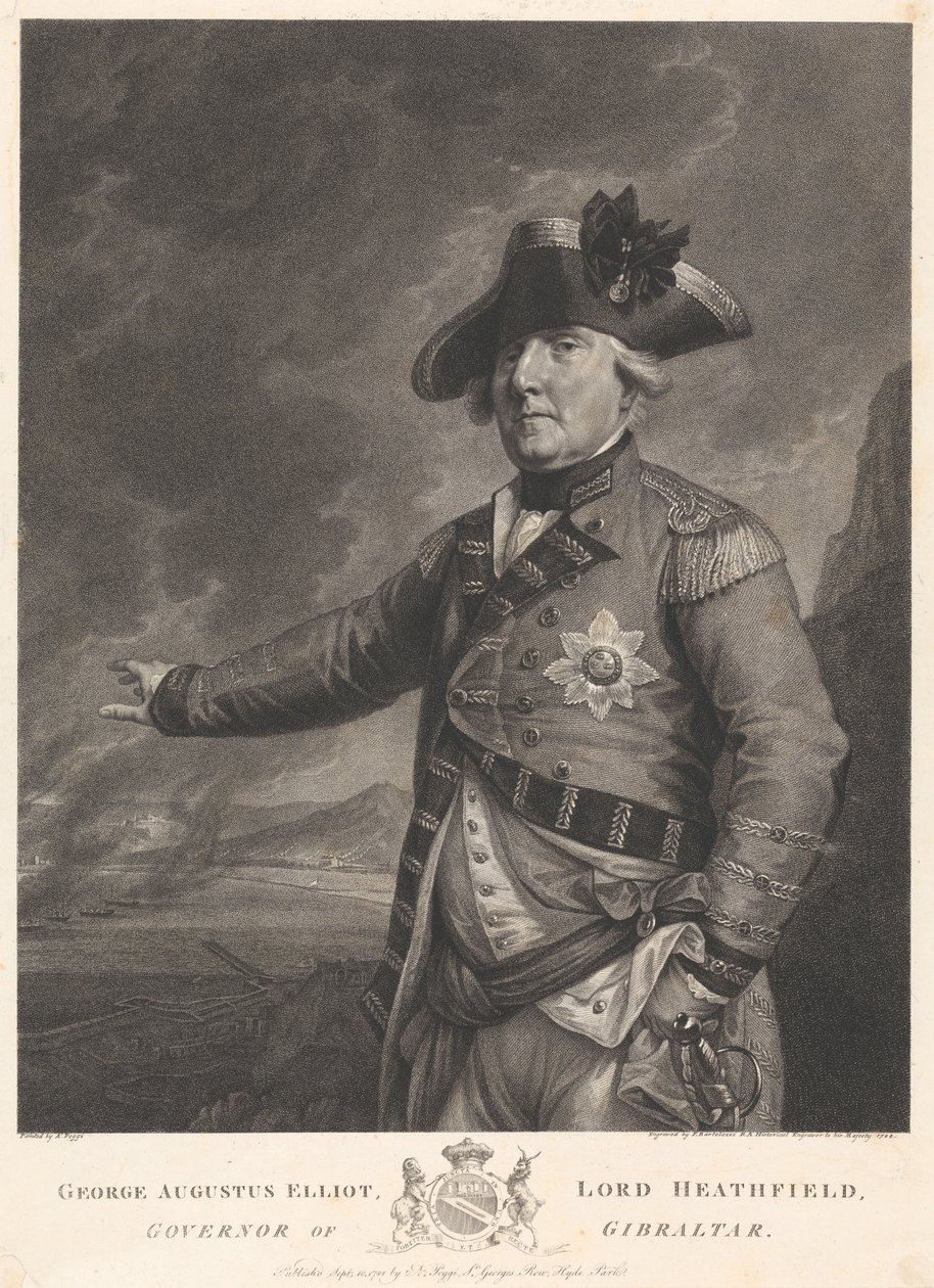 George Augustus Elliot, Lord Heathfield, Gibraltár kormányzója alkotó: Francesco Bartolozzi
