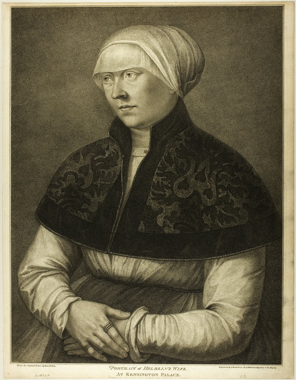 Holbein felesége alkotó: Francesco Bartolozzi