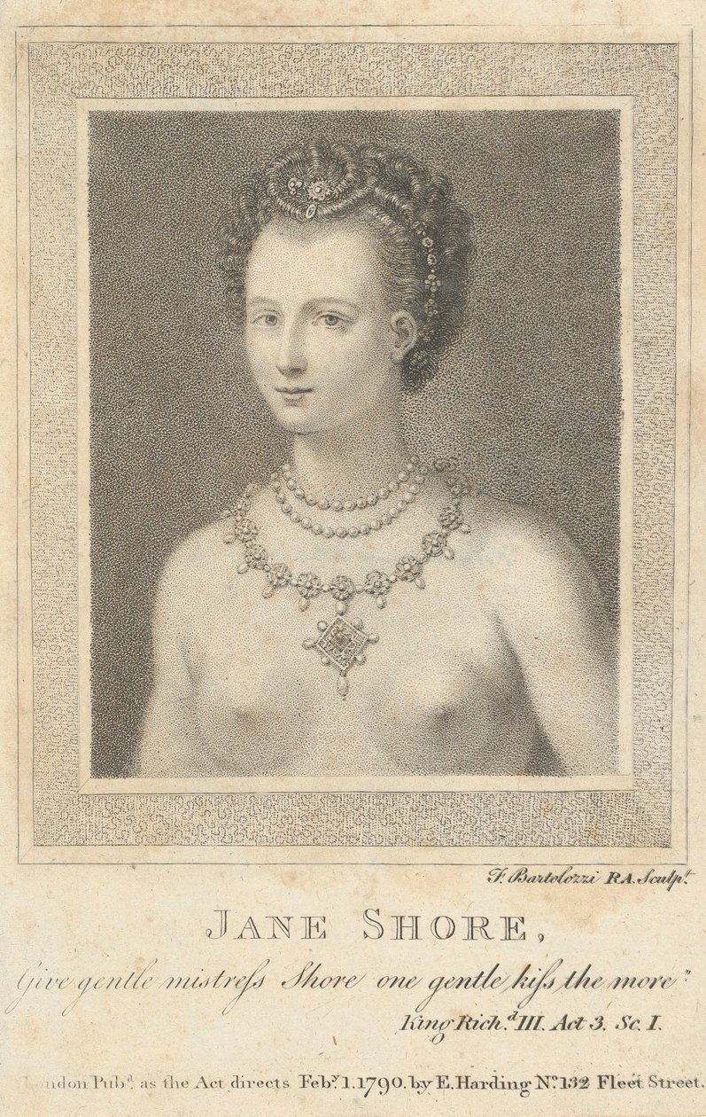 Jane Shore: Adj gyengéd úrnőt Shore-nak egy gyengéd csókot, minél több Shakespeare,..., 1790. február 1. alkotó: Francesco Bartolozzi