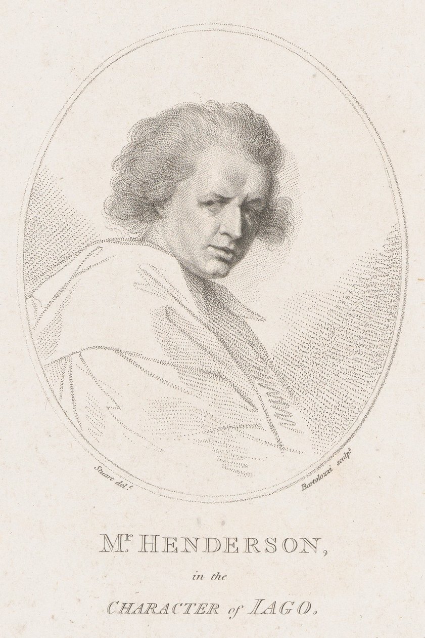 John Henderson, Iago Shakespeare Otellójának karakterében, 1786. alkotó: Francesco Bartolozzi