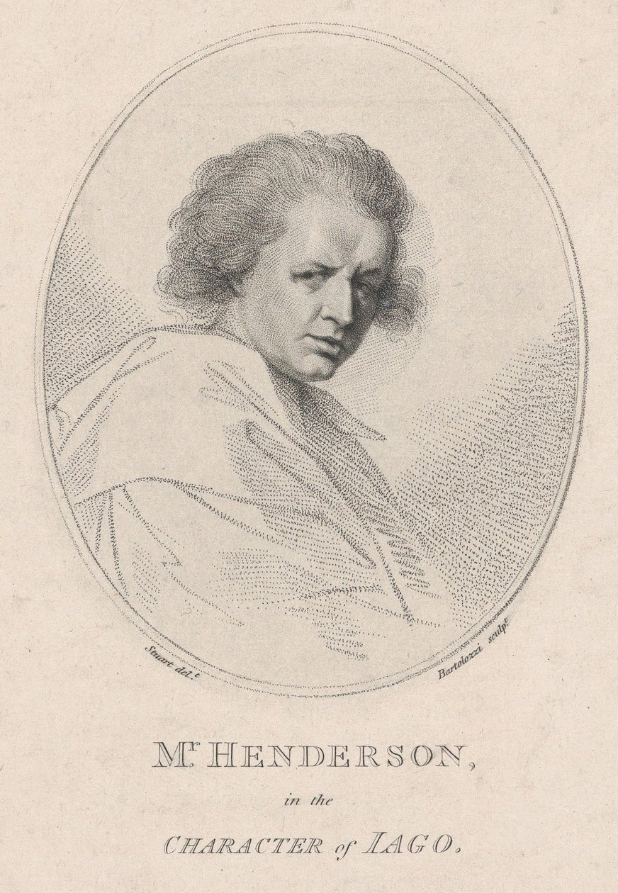 John Henderson, Iago Shakespeare Otellójának karakterében, 1786., 1786. alkotó: Francesco Bartolozzi