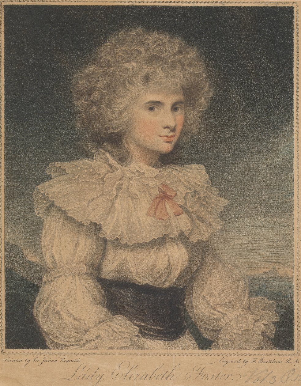 Lady Elizabeth Cavendish (született: Hervey), Devonshire hercegnője alkotó: Francesco Bartolozzi