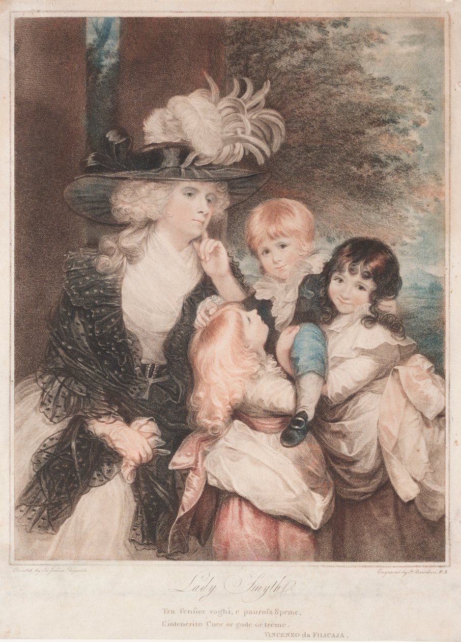 Lady Smith és gyermekei alkotó: Francesco Bartolozzi