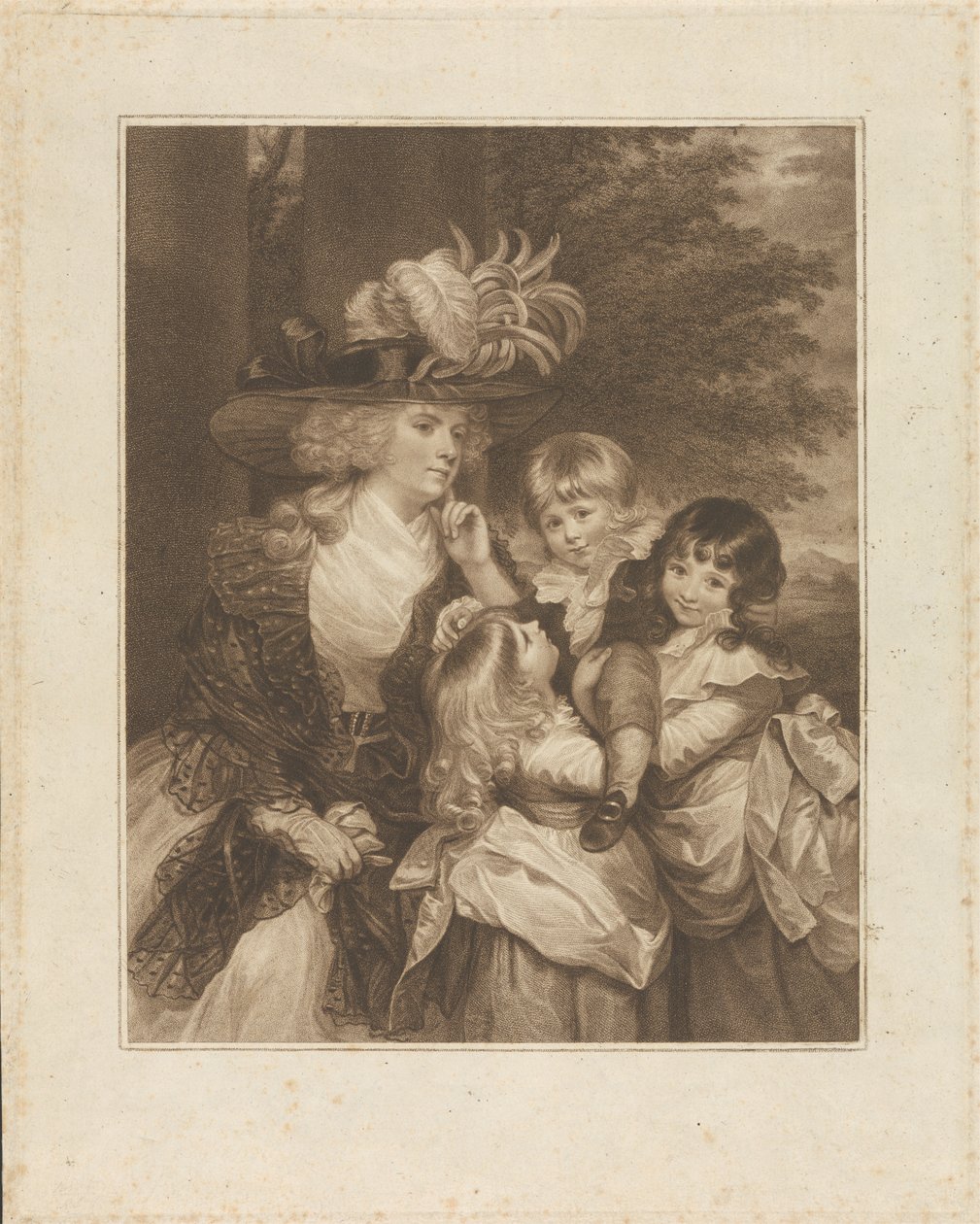 Lady Smith és gyermekei: George Henry, Louisa és Charlotte alkotó: Francesco Bartolozzi