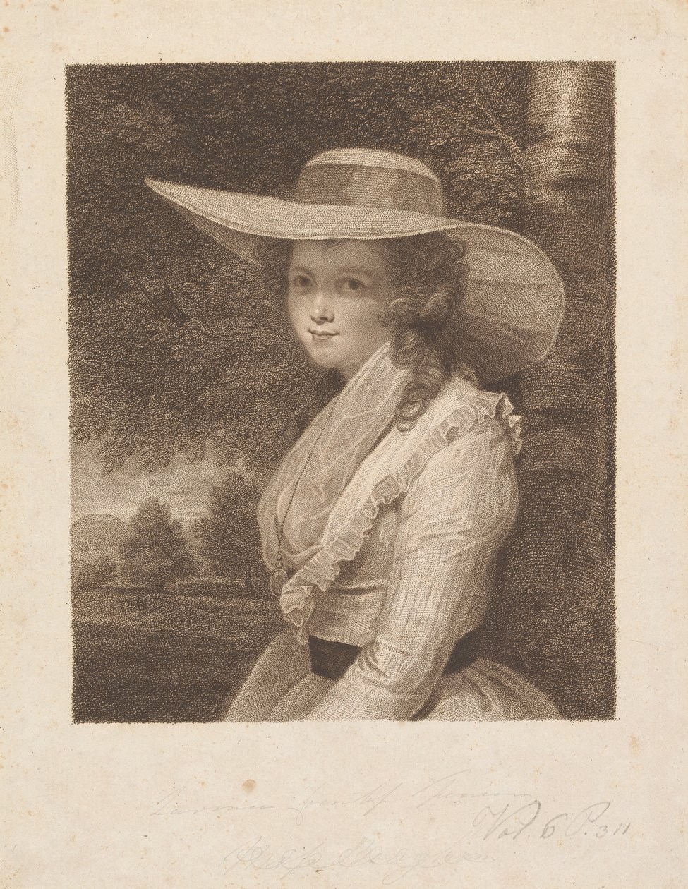 Lavinia Spencer (született: Bingham), Spencer grófnő alkotó: Francesco Bartolozzi