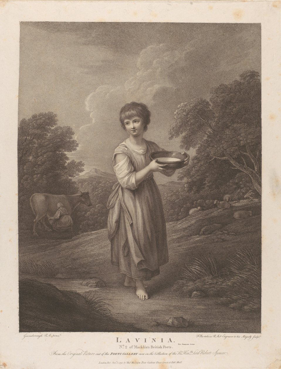 Lavinia, a tejeslány alkotó: Francesco Bartolozzi