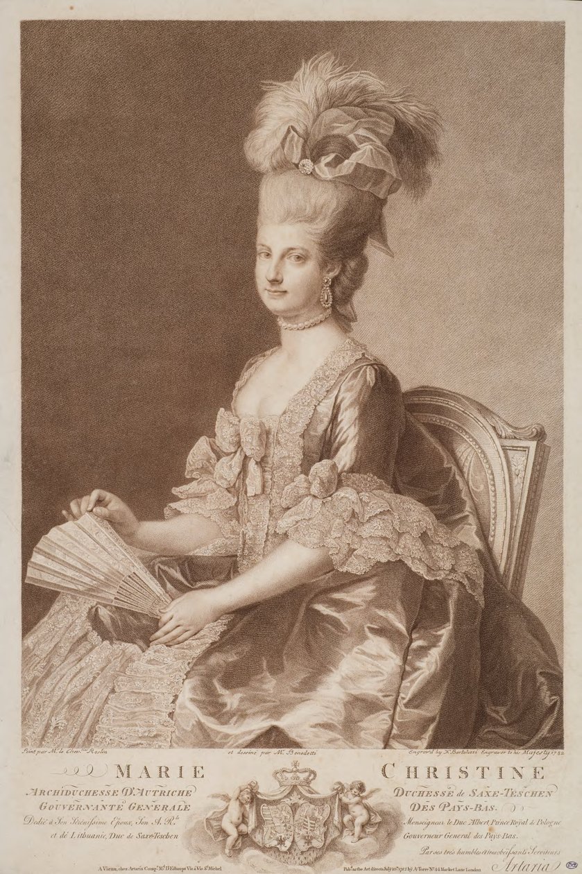 Mária Krisztina, osztrák főhercegnő, Albert szász-tescheni herceg felesége, 1782 alkotó: Francesco Bartolozzi