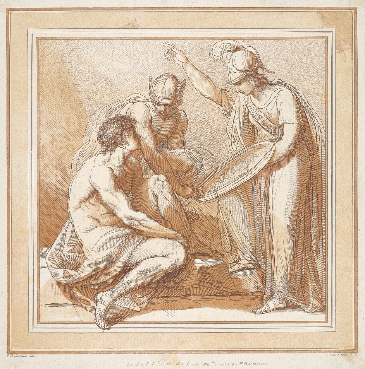 Merkúr, Minerva és Párisz alkotó: Francesco Bartolozzi