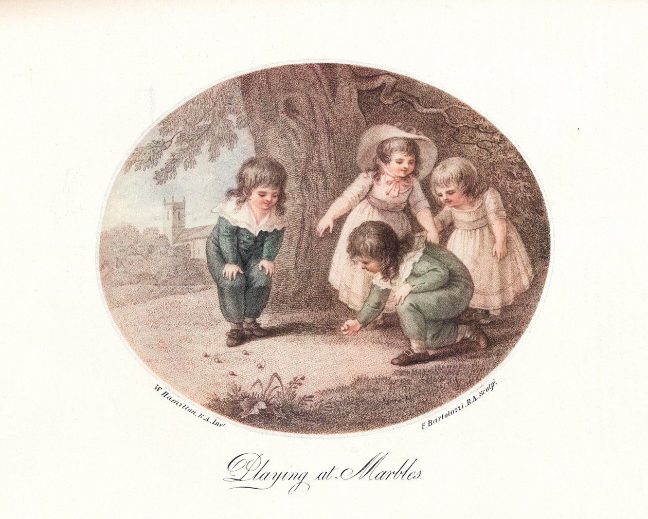 Játszik a Marbles-ban, 1906 alkotó: Francesco Bartolozzi