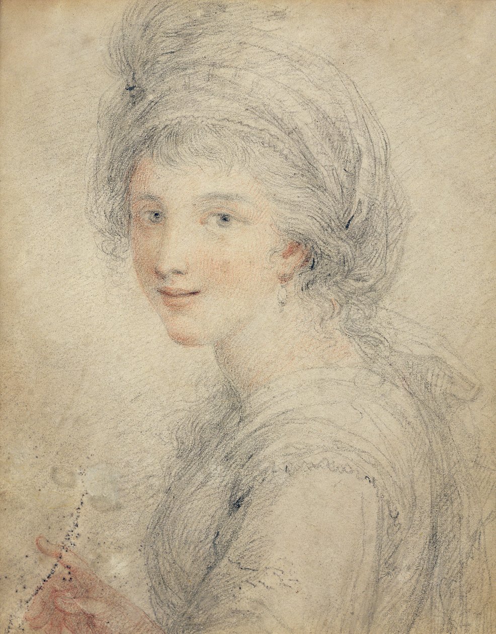Angelica Kauffman portréja (színes kréták papíron) alkotó: Francesco Bartolozzi
