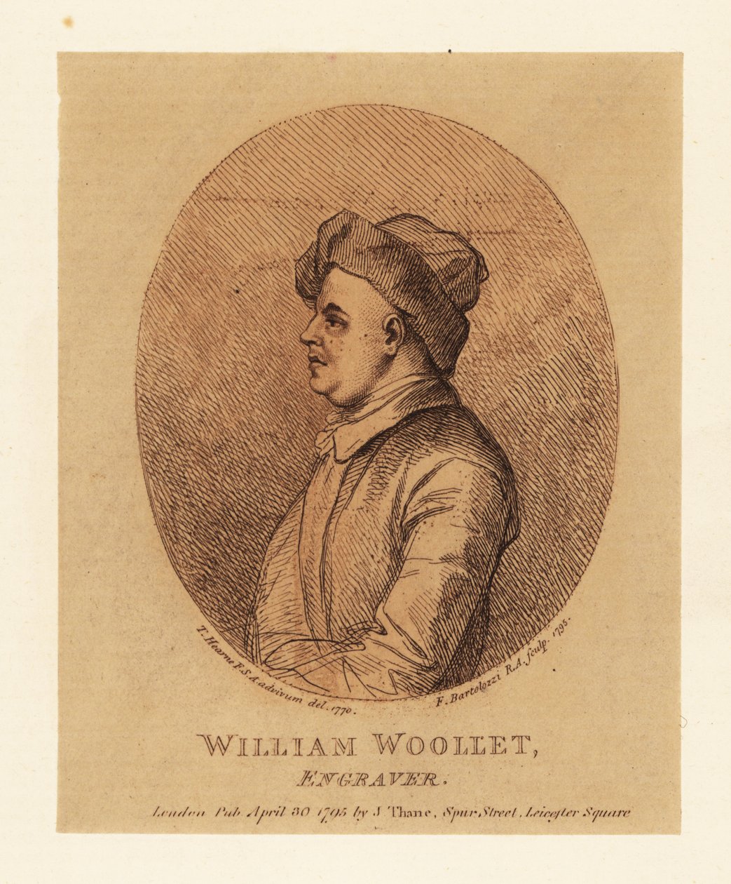 William Woollet angol metsző portréja alkotó: Francesco Bartolozzi