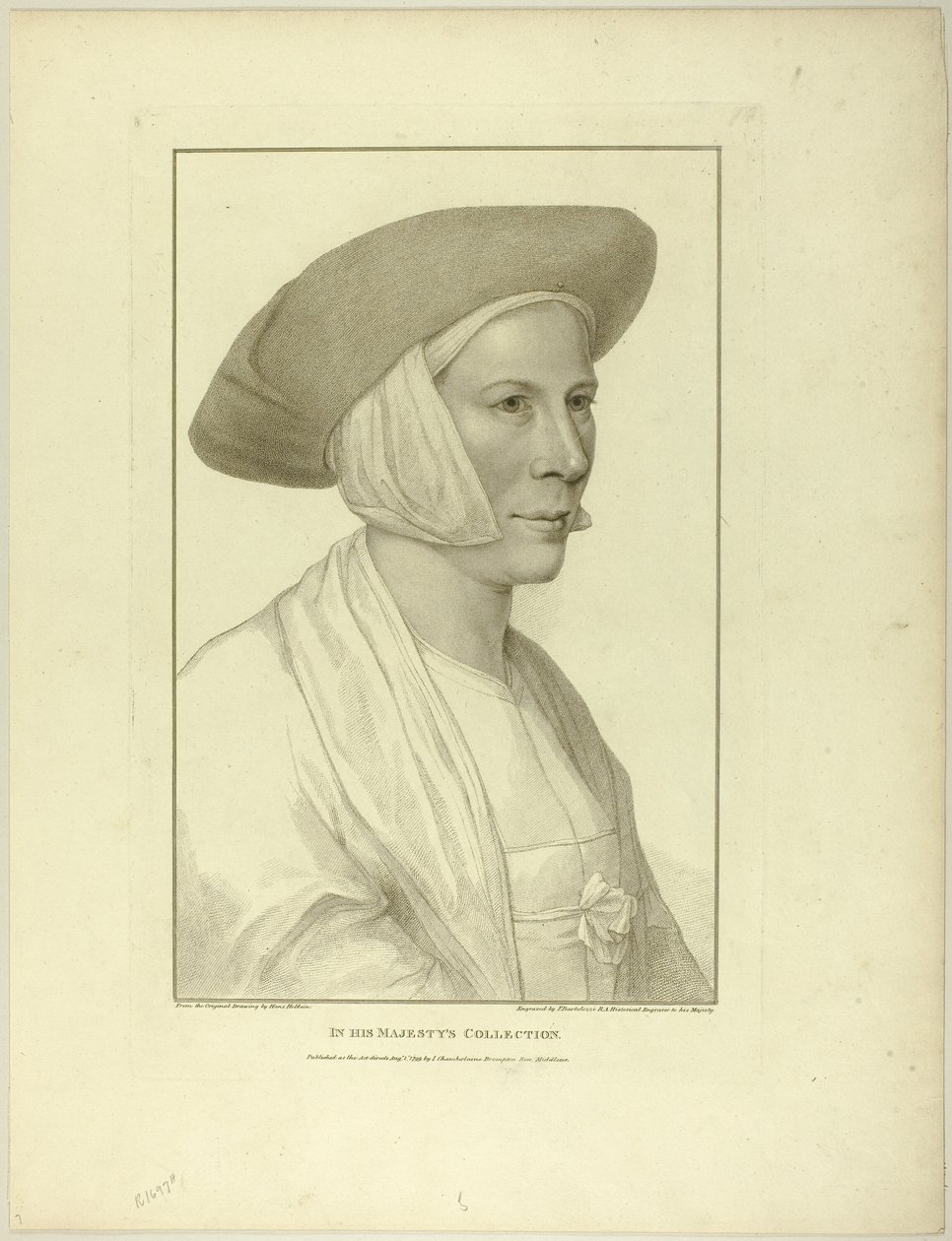 Parasztasszony portréja alkotó: Francesco Bartolozzi