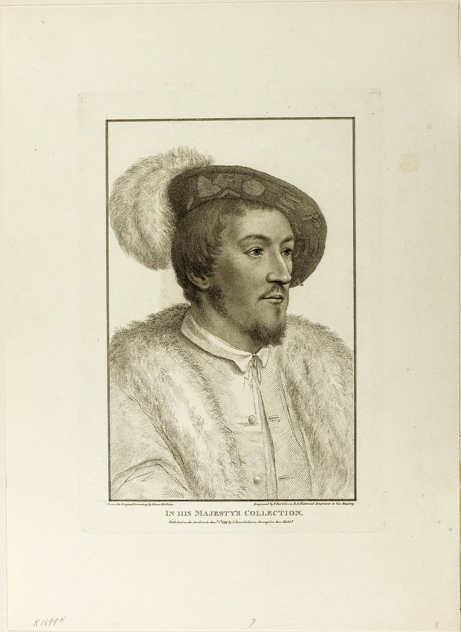 Egy fiatal férfi portréja alkotó: Francesco Bartolozzi