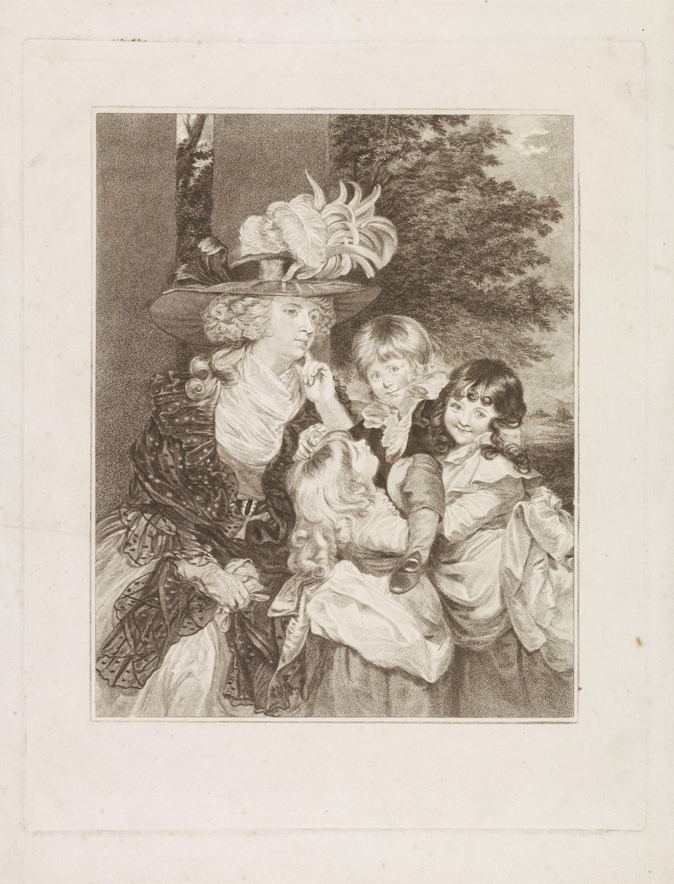 Lady Smith és három gyermeke portréja alkotó: Francesco Bartolozzi