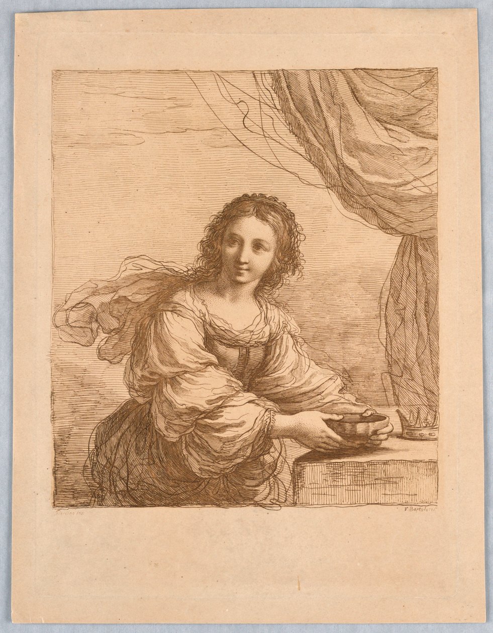 Sophonisba, egy tállal alkotó: Francesco Bartolozzi