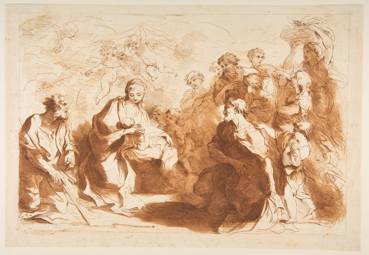 A Pásztorok imádása, 1764 előtt. alkotó: Francesco Bartolozzi