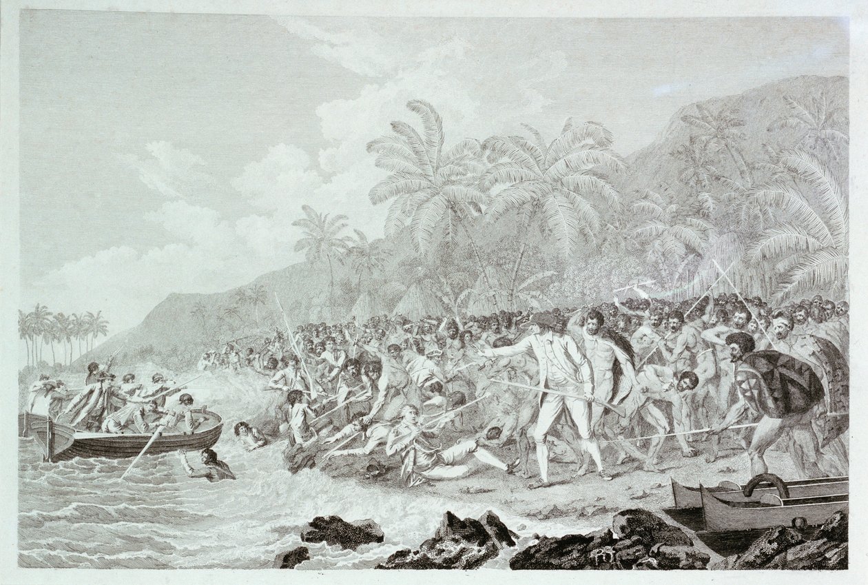 Cook kapitány halála (cím nélkül), 1783 körül (metszet) alkotó: Francesco Bartolozzi