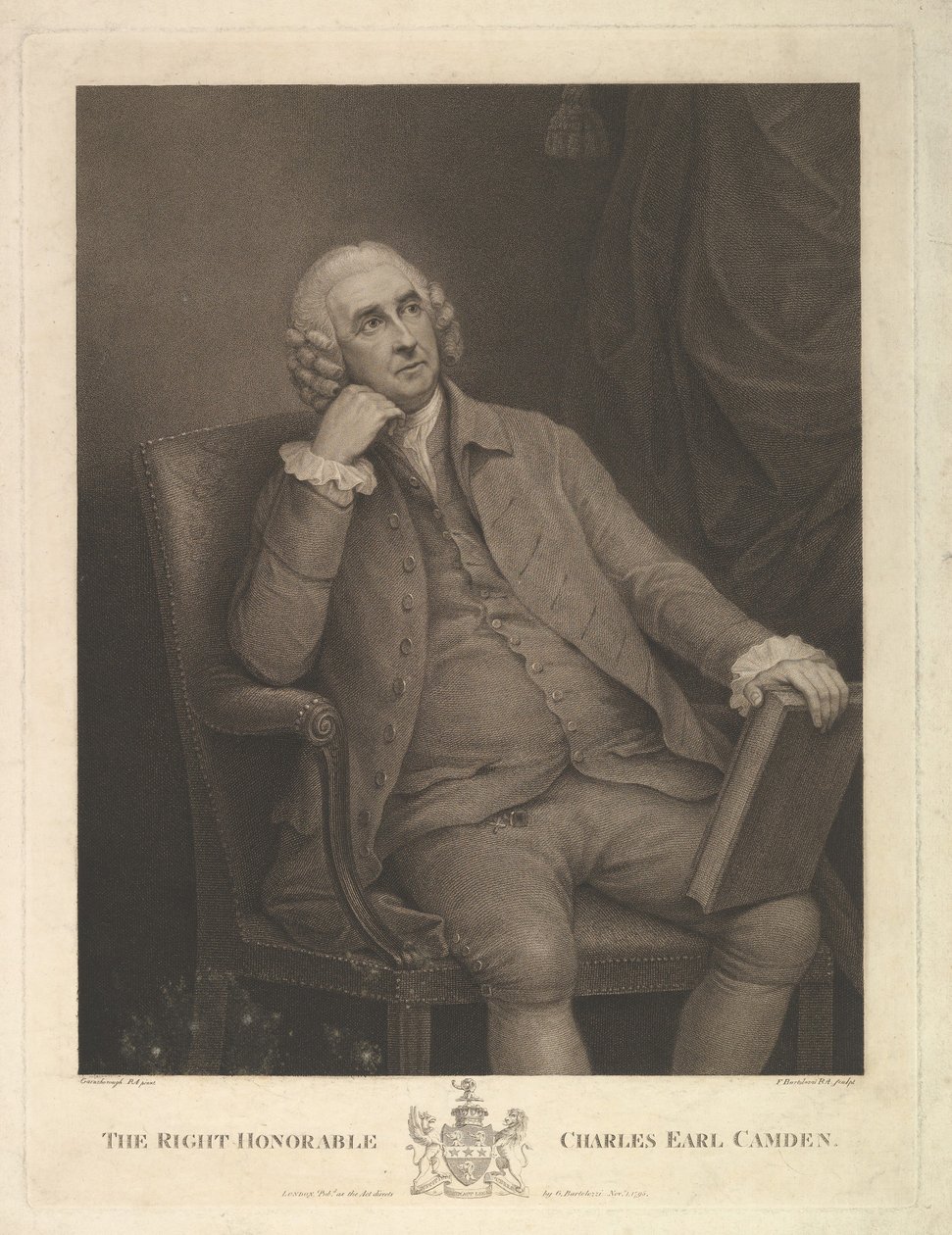 Charles Pratt, 1. gróf Camden, Lord kancellár, 1795. alkotó: Francesco Bartolozzi