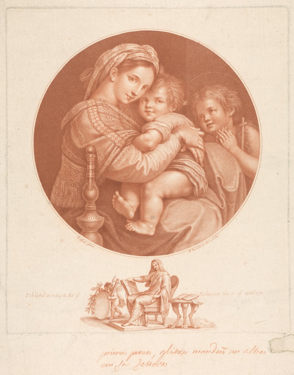 A Szűzanya alkotó: Francesco Bartolozzi