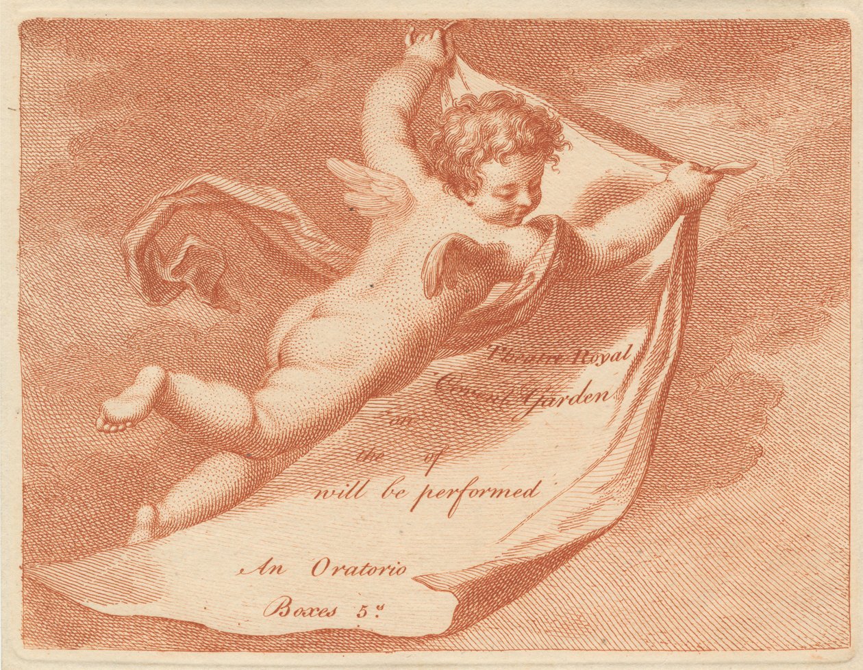 Eintrittskarte für das Theatre Royal, Covent Garden alkotó: Francesco Bartolozzi