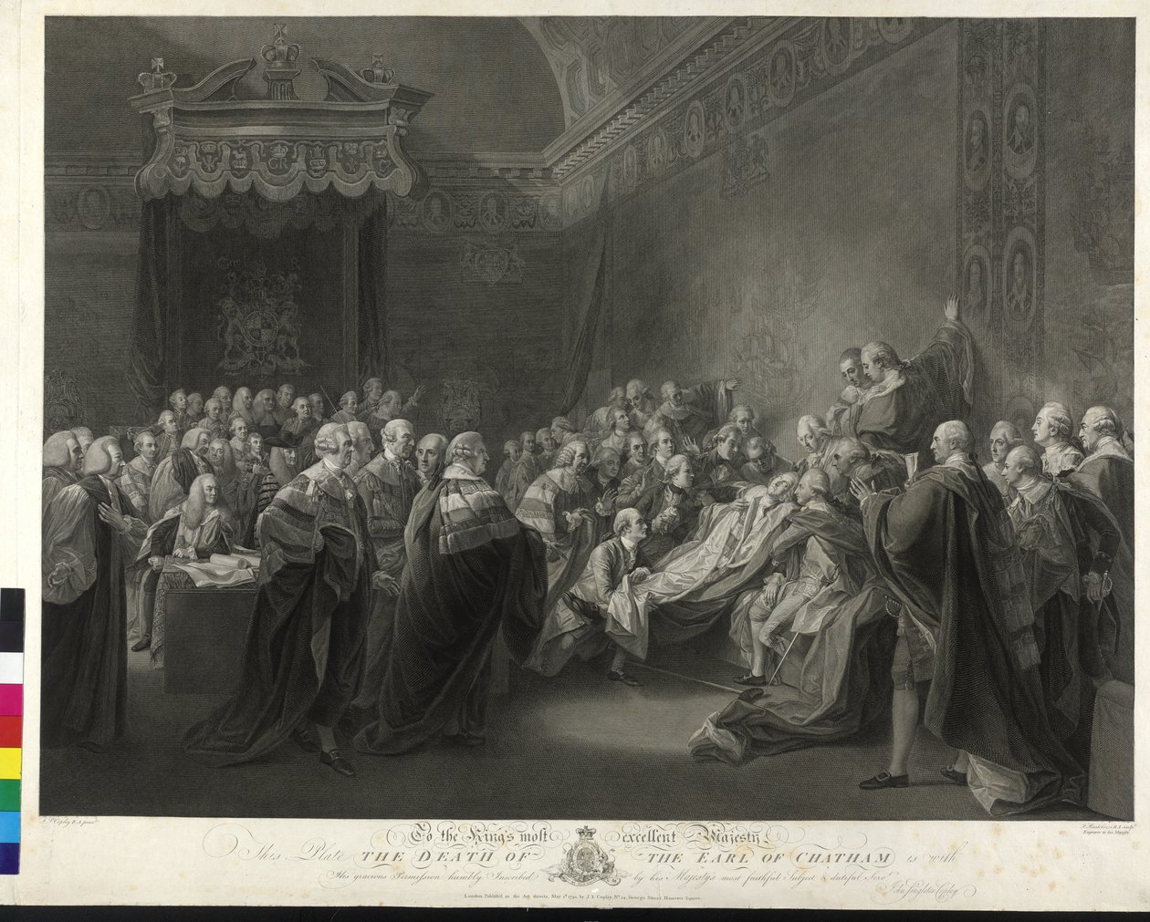 William Pitt Chatham grófjának halála alkotó: Francesco Bartolozzi