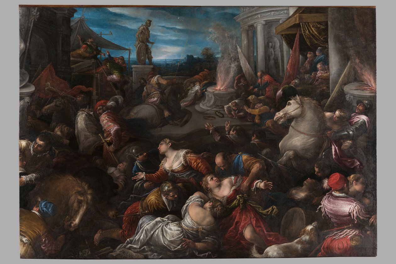A szabinok megerőszakolása, 1580-82 körül alkotó: Francesco Bassano