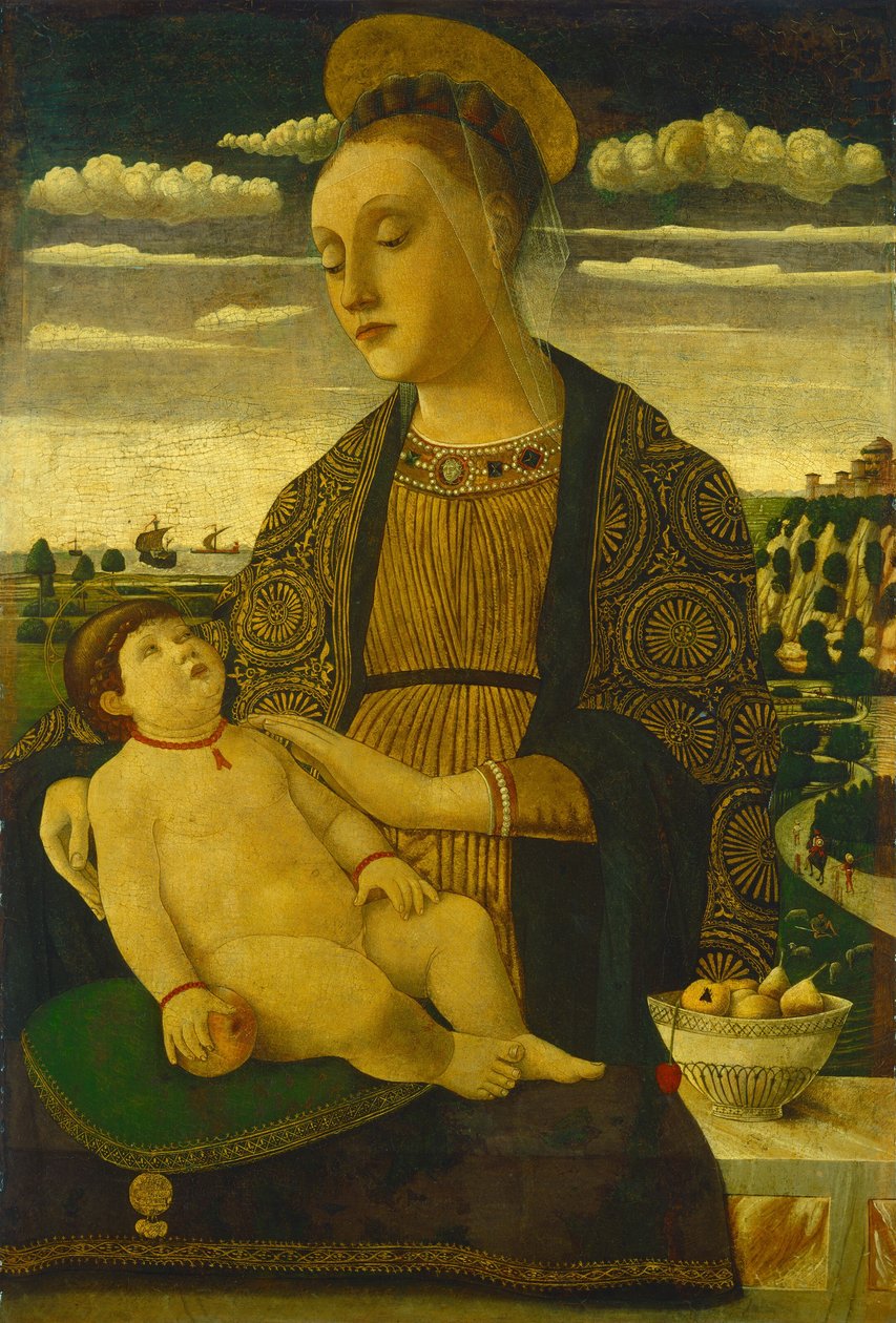 Madonna és gyermeke, 1460-as évek vége. alkotó: Francesco Benaglio
