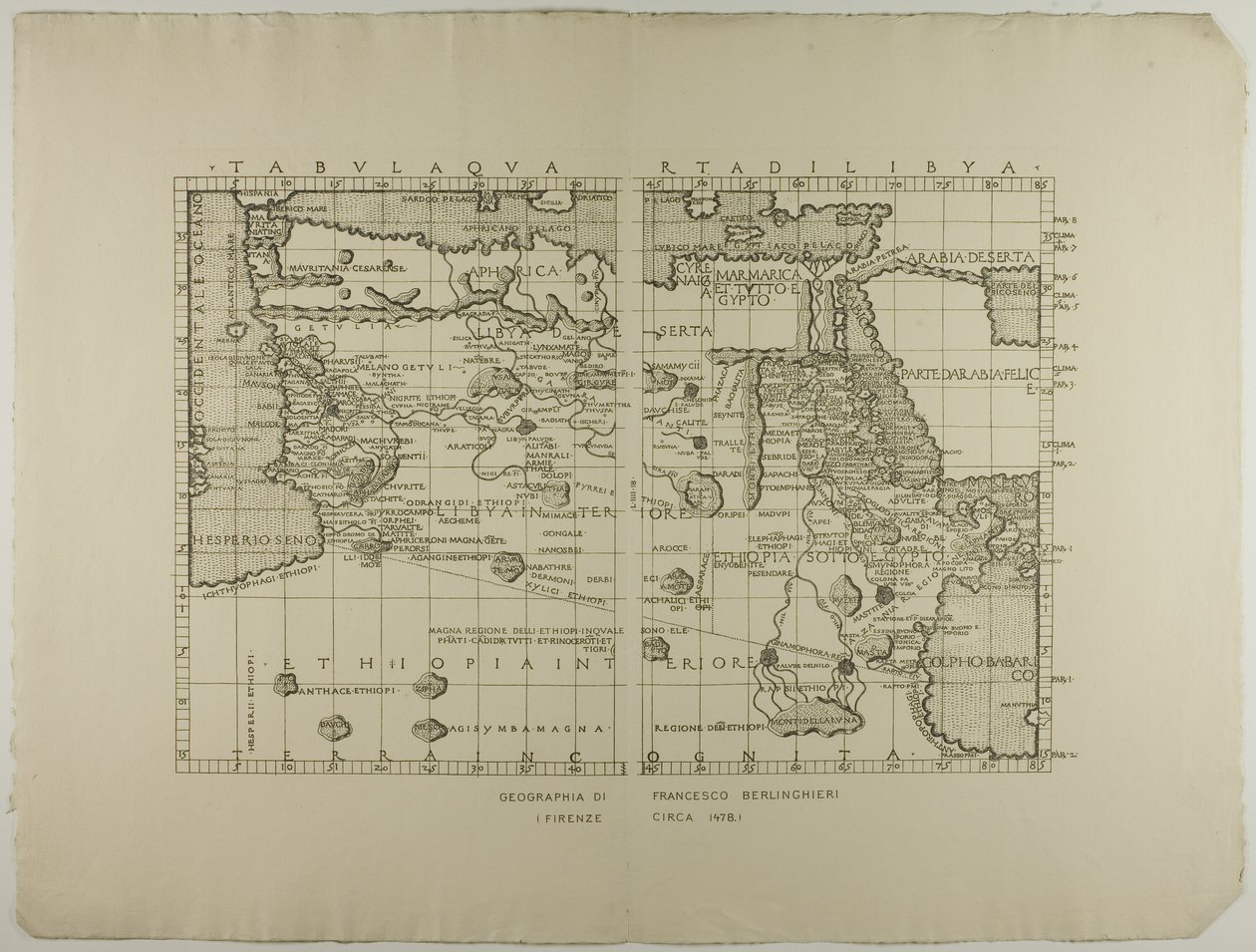 Líbia, a Közel-Kelet és Észak-Afrika térképe alkotó: Francesco Berlinghieri