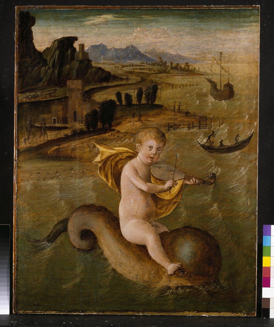 Delfin lovagló Arion, 1509-1510 körüli tempera és olaj, panel alkotó: Francesco Bianchi Ferrari