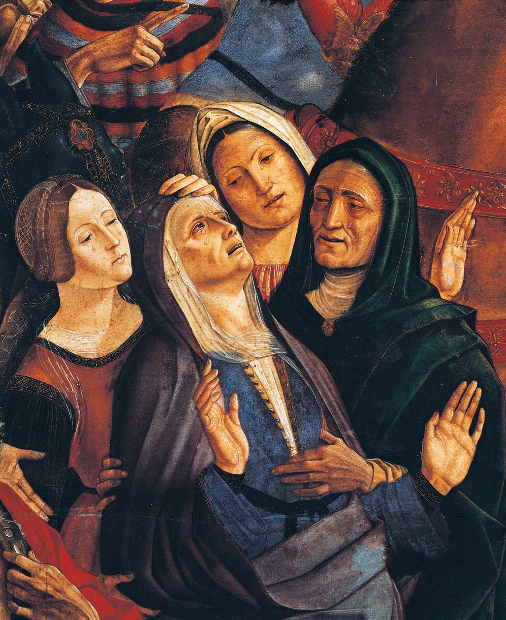 Szűz, részlet a keresztre feszítésből, Francesco de