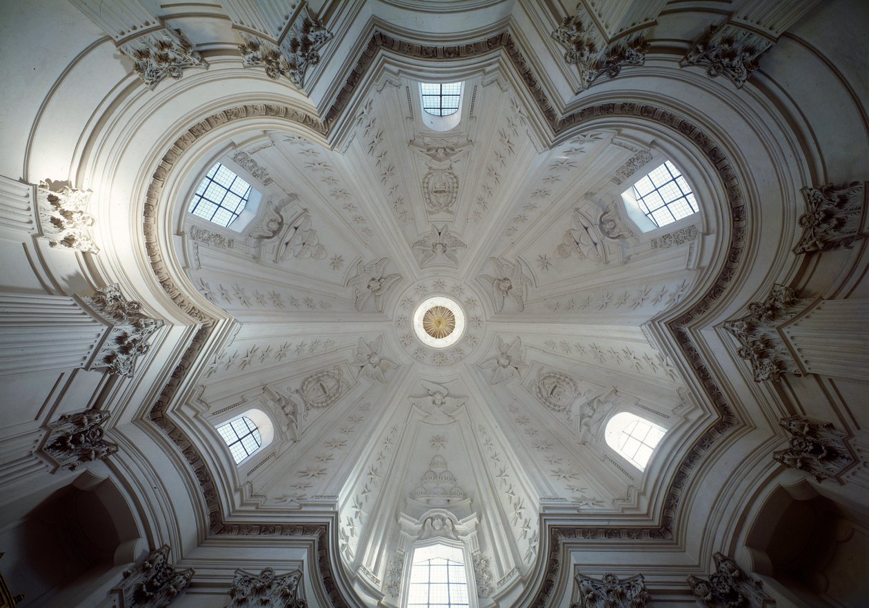 A Szent Ivo alla sapienza templom kupolájának belső képe alkotó: Francesco Borromini
