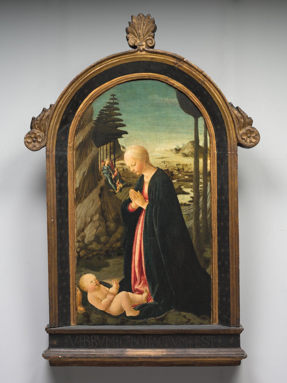 Madonna és gyermek Tóbiással és Rafaellel, c. 1470. alkotó: Francesco Botticini