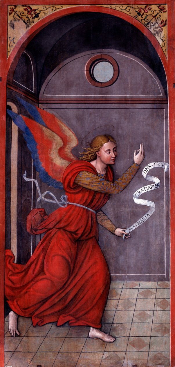 Angyali üdvözlet: Gábriel arkangyal (festmény, 1549 körül) alkotó: Francesco Brea